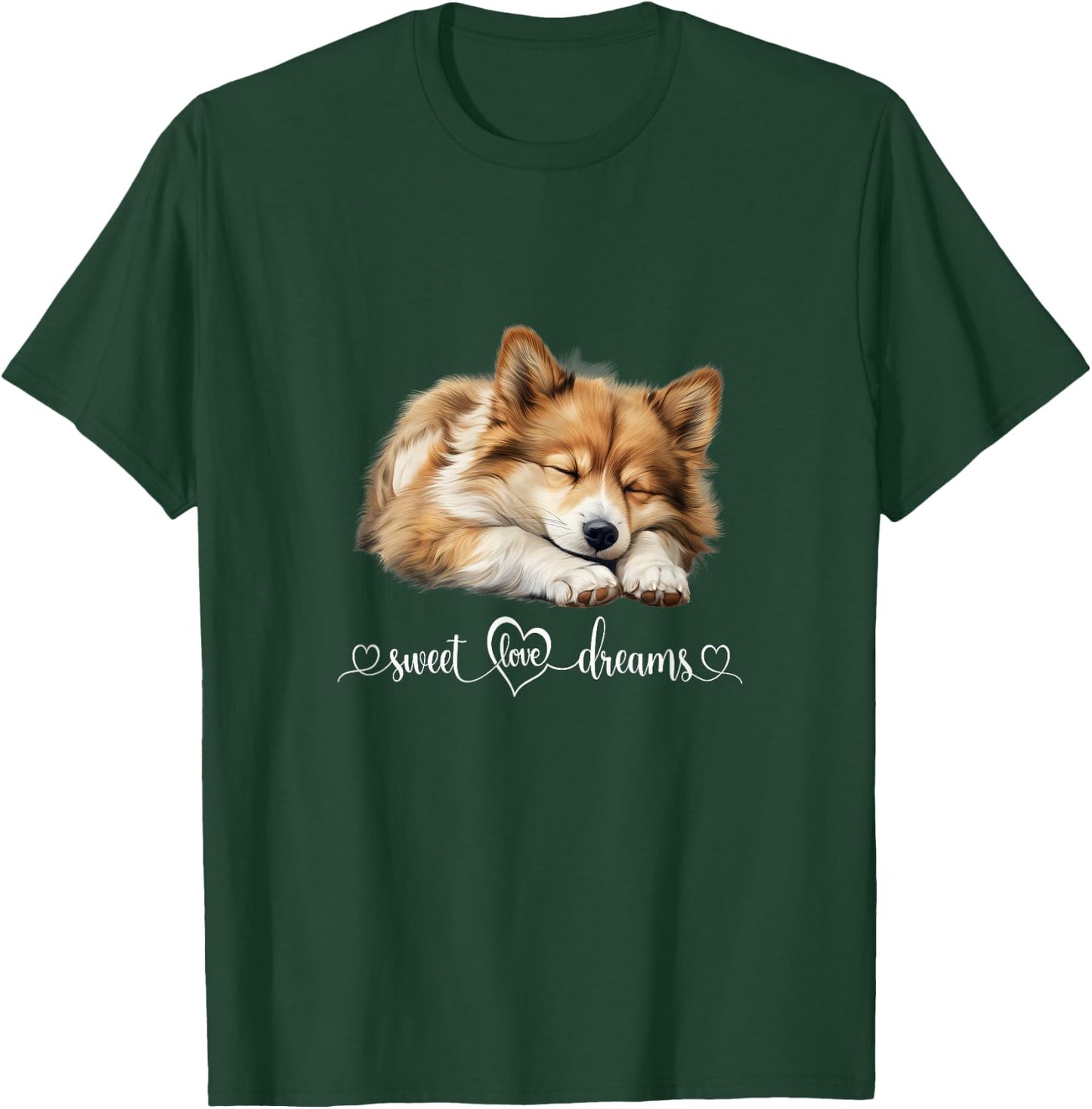 Cute Dog Graphic Dog Lover Icelandic Sheepdog Puppy Dog T-Shirt - T-Shirt | Forest