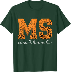 MS Warrior Leopard Multiple Sclerosis Awareness T-Shirt - T-Shirt | Forest