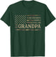 My Favorite People Call Me Grandpa Fathers Day Camo USA Flag T-Shirt - T-Shirt | Forest