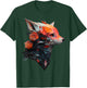 @n!mal Fox Art Tierliebhaber Motiv Tiere , Kind, , Kurzarm, , Schwarz, S T-Shirt - T-Shirt | Forest