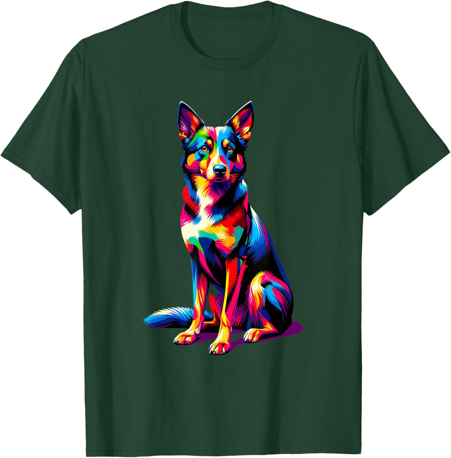 Colorful Pop Art Australian Kelpie Sheepdog T-Shirt - T-Shirt | Forest