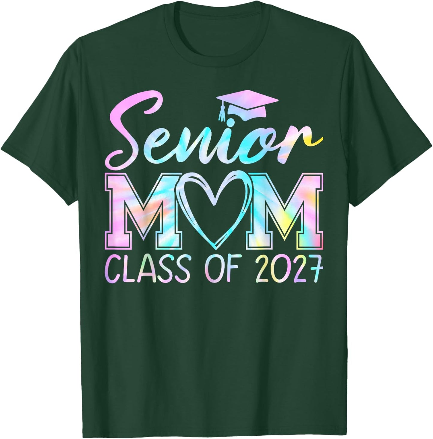 Senior Mom Class of 2027 Proud Mom Mother of A 2027 Graduate T-Shirt - T-Shirt | Forest