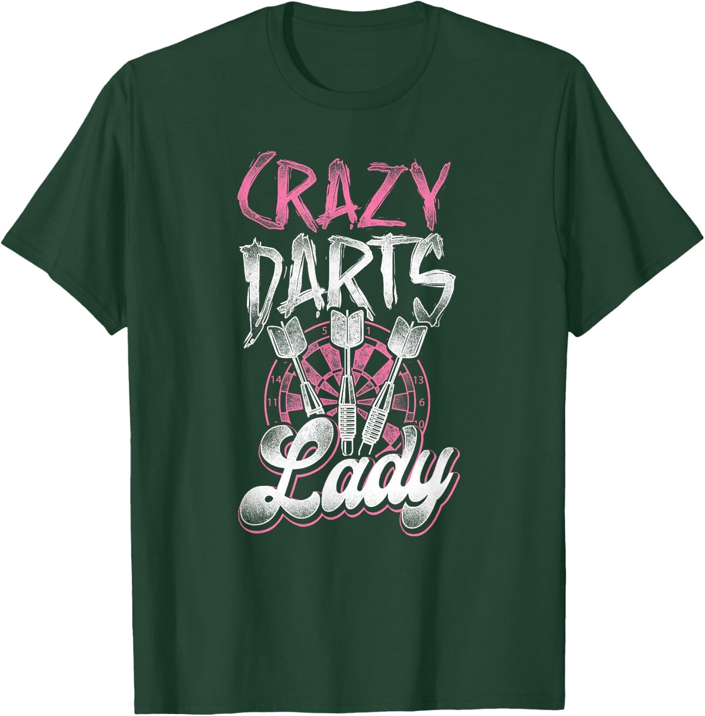Darts Girls' Vintage Crazy Darts Lady , black T-Shirt - T-Shirt | Forest