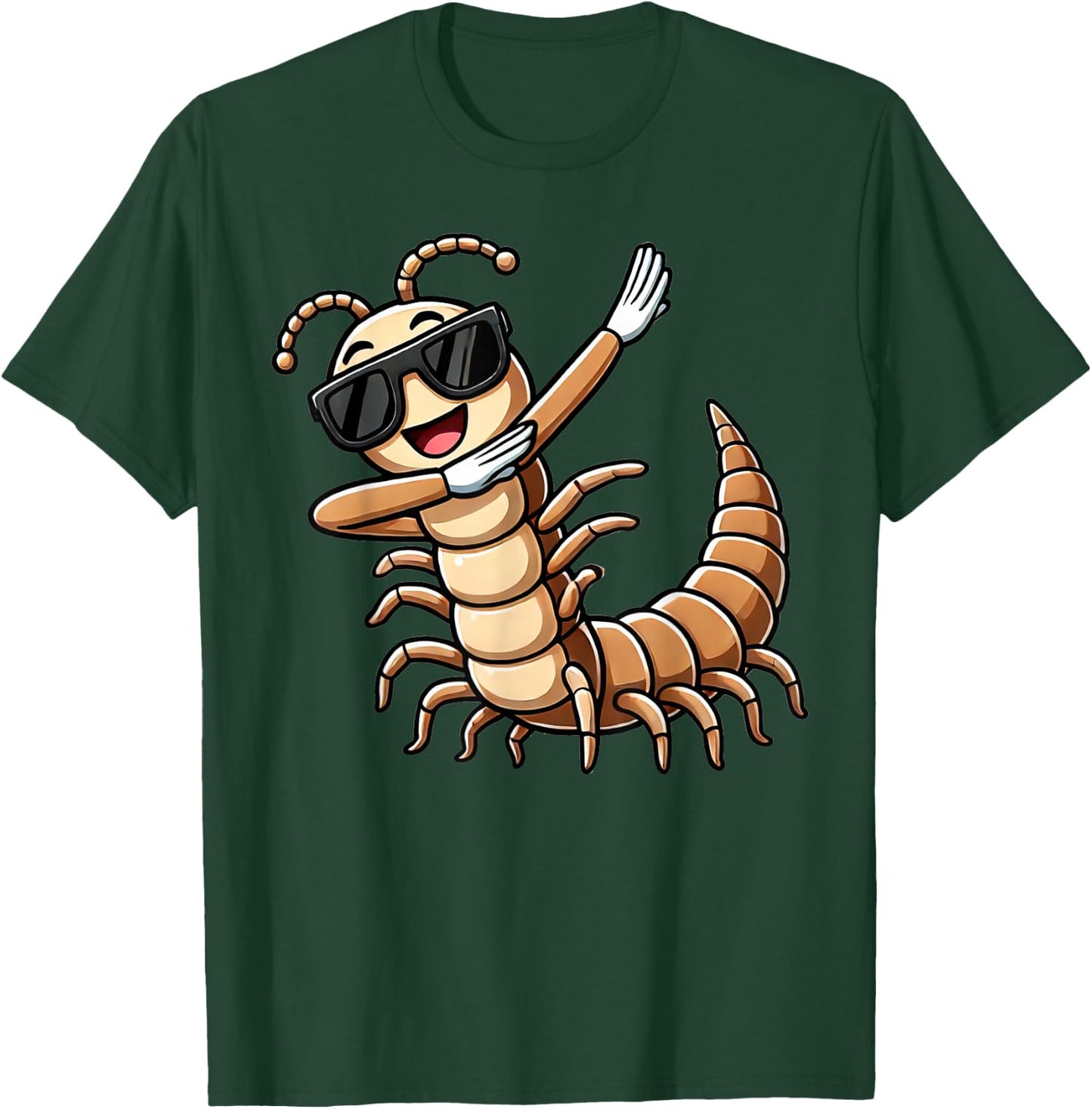 Dabbing Centipede Funny Insect with Centipede , black T-Shirt - T-Shirt | Forest