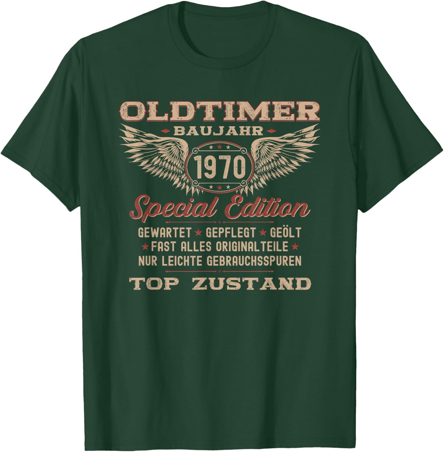 54th Birthday Oldtimer Vintage 1970 Men's Gift , black T-Shirt - T-Shirt | Forest