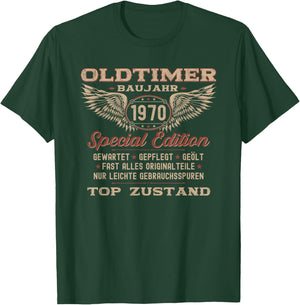 54th Birthday Oldtimer Vintage 1970 Men's Gift , black T-Shirt - T-Shirt | Forest