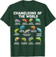 Chameleons Of The World Kawaii Types Of Chameleons Reptile T-Shirt - T-Shirt | Forest