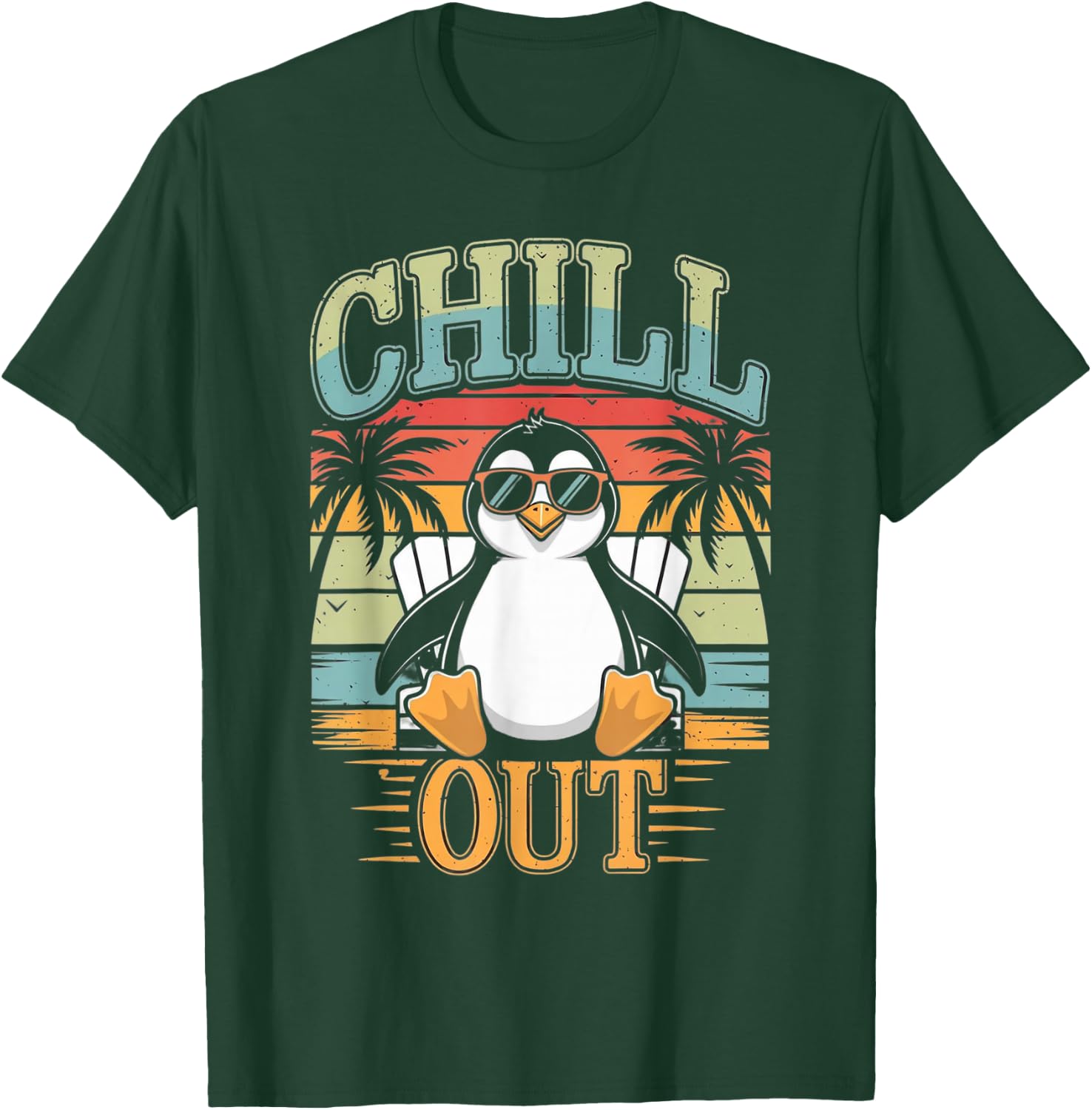 Chill Out Penguin T-Shirt - T-Shirt | Forest