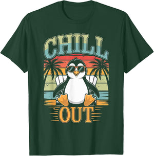 Chill Out Penguin T-Shirt - T-Shirt | Forest