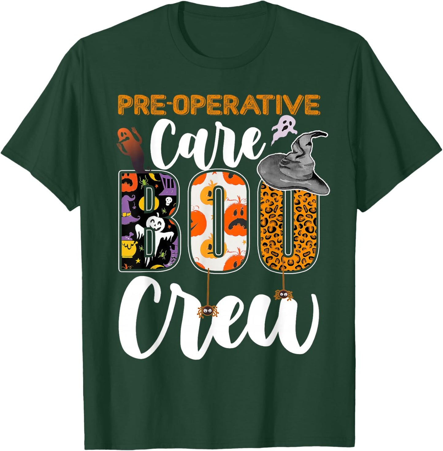 Pre-Operative Care Boo Crew Halloween Matching Surgical T-Shirt - T-Shirt | Forest