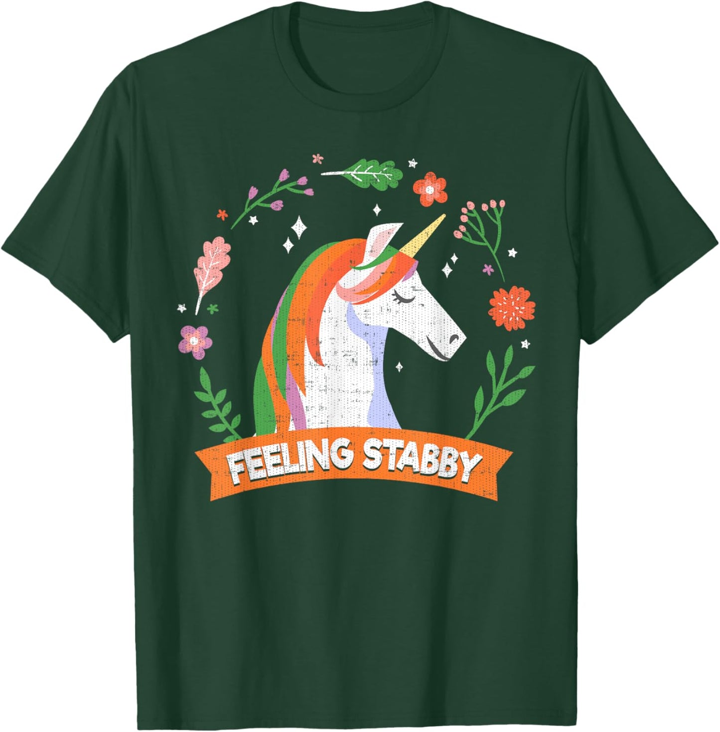 Feeling Stabby the unicorn shirt T-Shirt - T-Shirt | Forest
