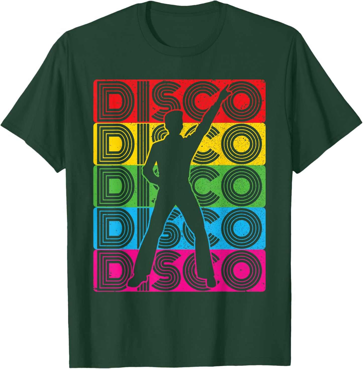 Disco Outfit Men's 70s & 80s Costume, Dance, Party | Disco , black, s T-Shirt - T-Shirt | Forest