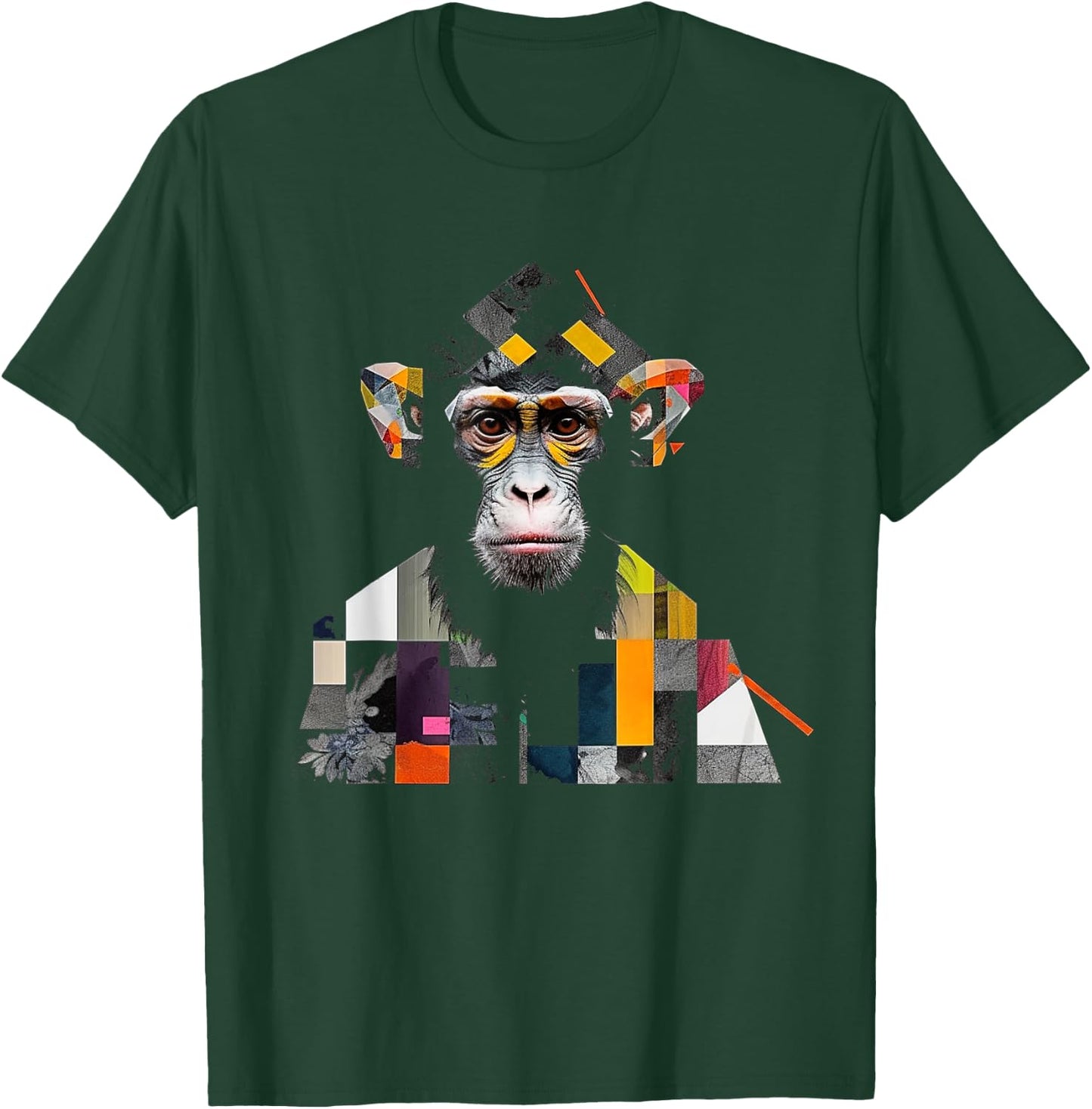 Monkey art colourful artwork zoo animal motif monkey T-Shirt - T-Shirt | Forest