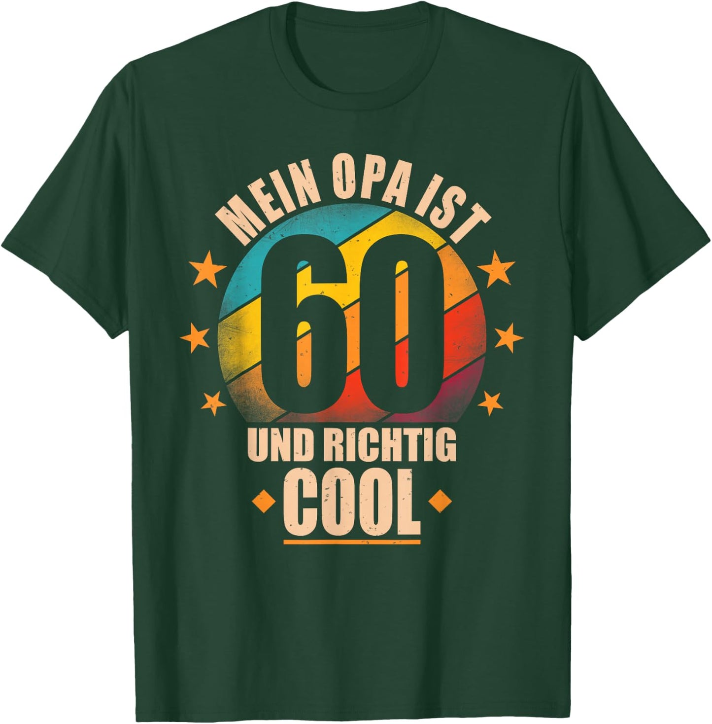 Mein Opa ist 60 und richtig cool - 60th Birthday Grandad , black, s T-Shirt - T-Shirt | Forest