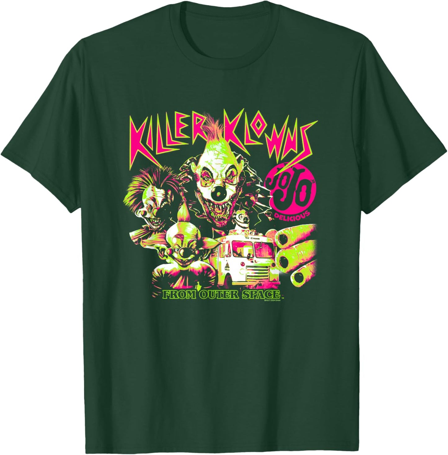 Killer Klowns from Outer Space JoJo Delicious Neon Poster , Black, S T-Shirt - T-Shirt | Forest