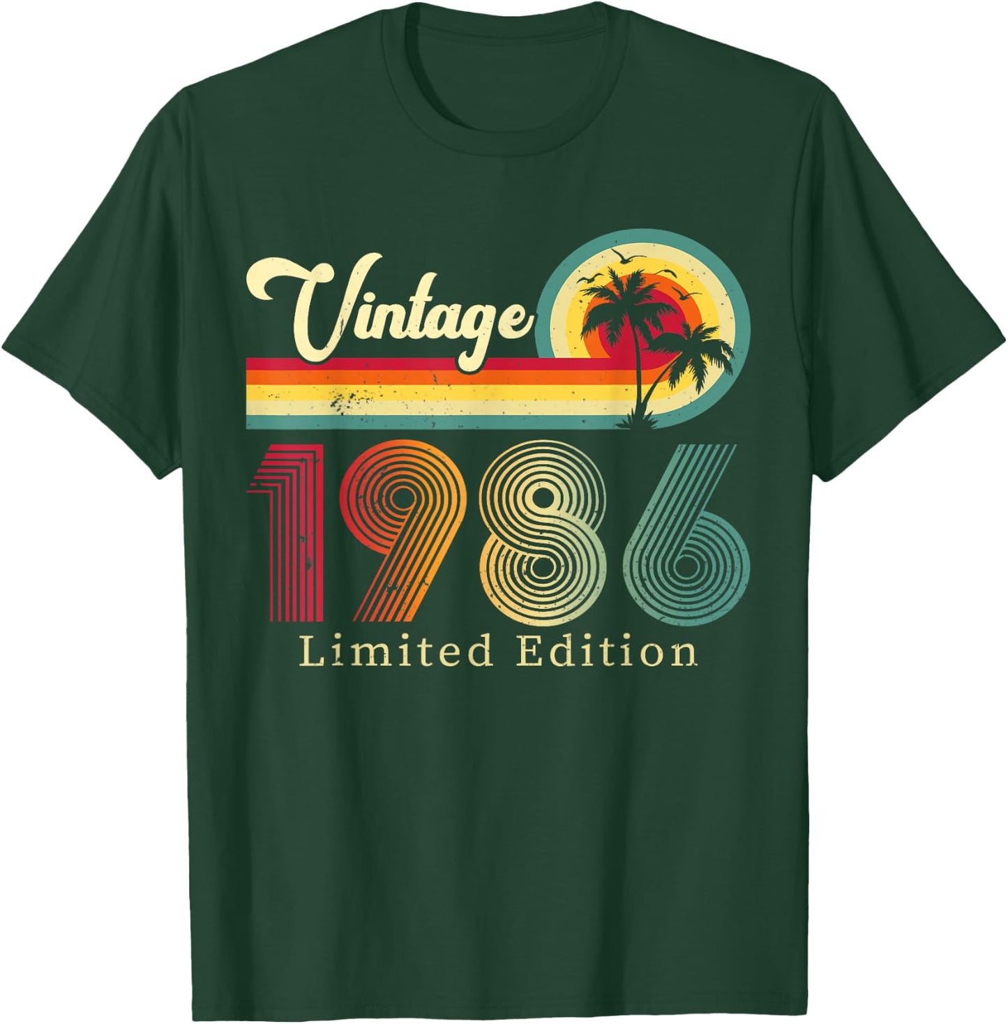 40 Birthday Vintage 1986 Classic 40 Year Old Best of 1986 T-Shirt - T-Shirt | Forest