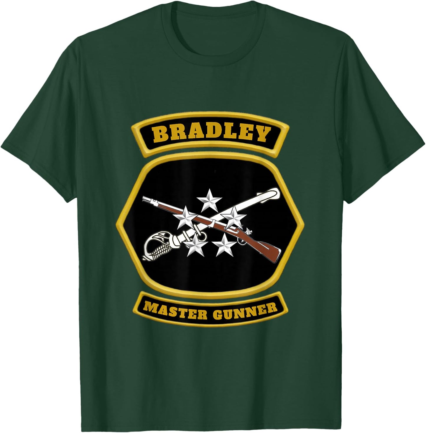 Bradley Master Gunner Emblem graphic T-Shirt - T-Shirt | Forest