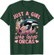Floral Orca Just A Girl Who Loves Orca T-Shirt - T-Shirt | Forest