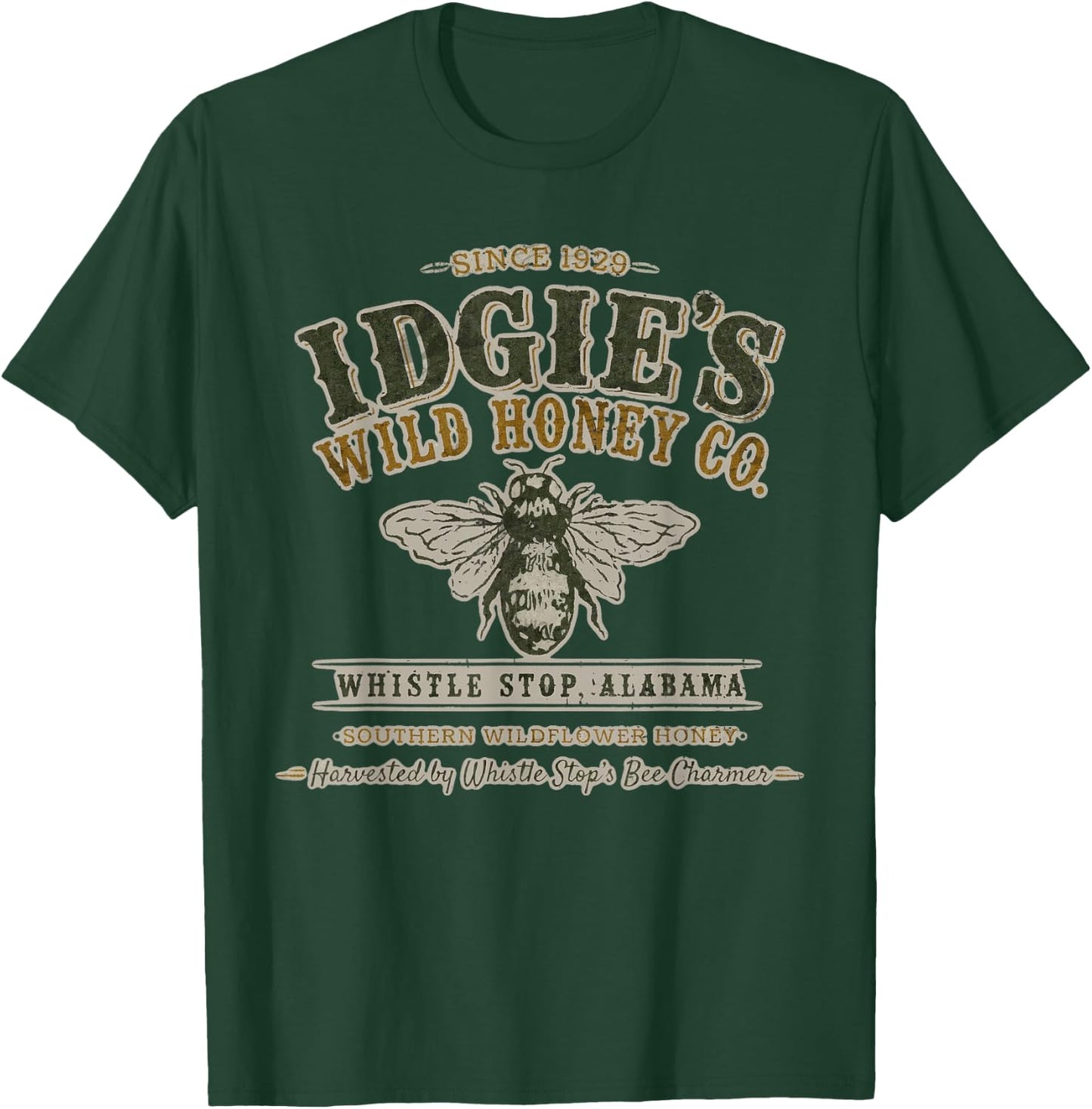 Idgies Wild Honey Co Whistle Stop Alabama Bee Charmer Retro T-Shirt - T-Shirt | Forest
