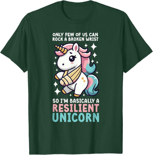 Broken Wrist Recovery Unicorn Broken Wrist Surgery Recovery T-Shirt - T-Shirt | Forest