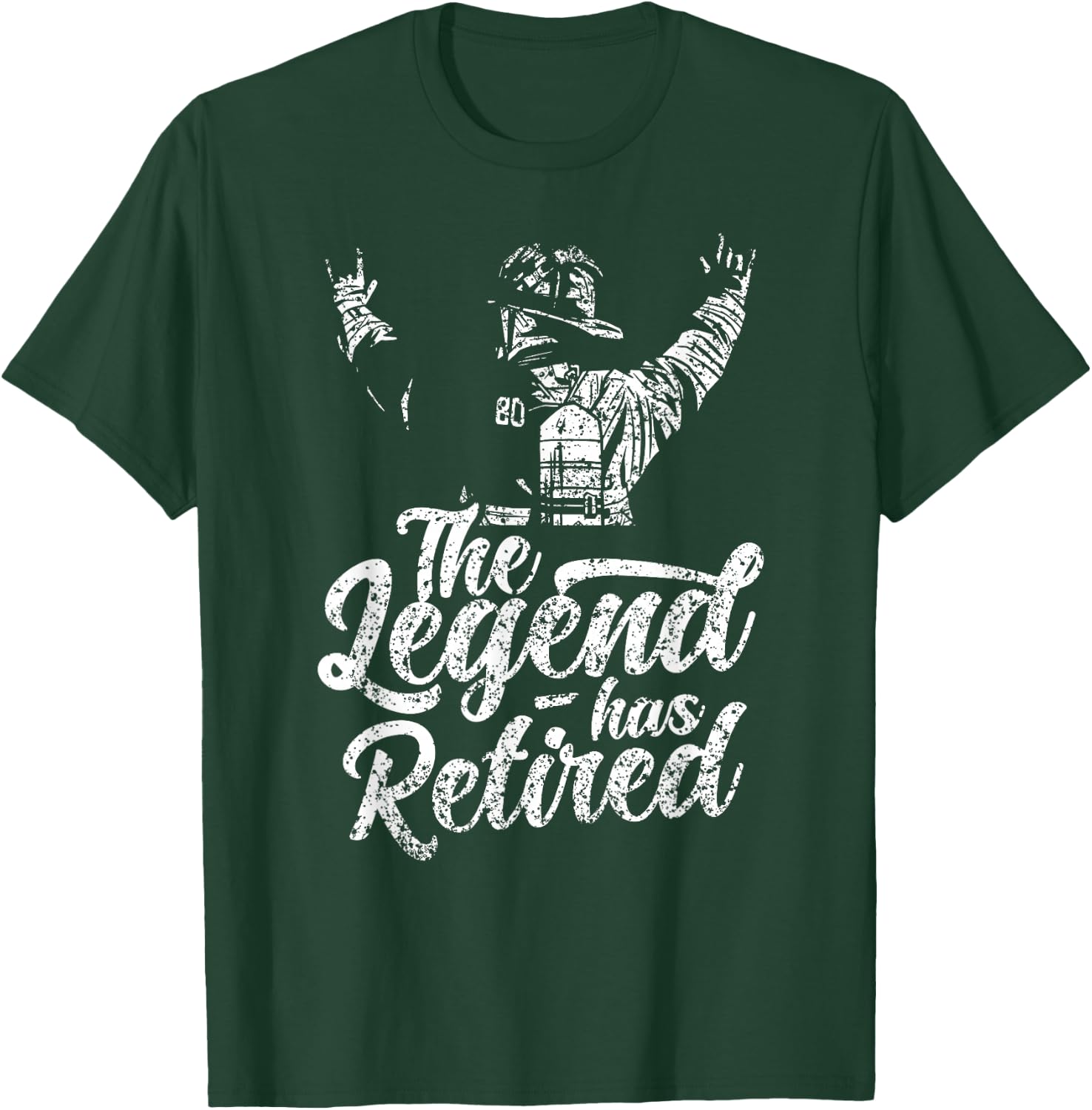 The Legend Has Retired Firefighter Fire Fighter Retirement T-Shirt - T-Shirt | Forest