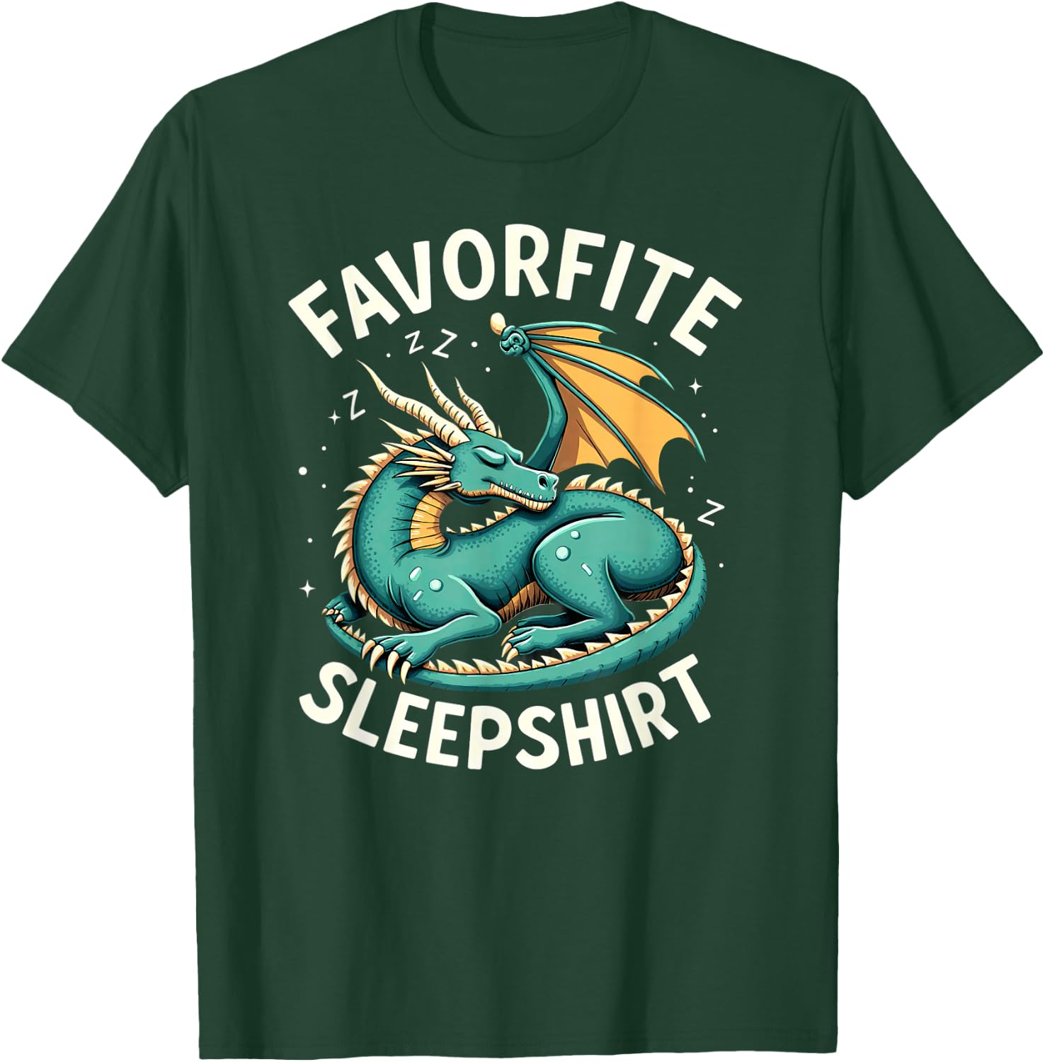 Sleeping Dragon Favorite Sleepshirt T-Shirt - T-Shirt | Forest