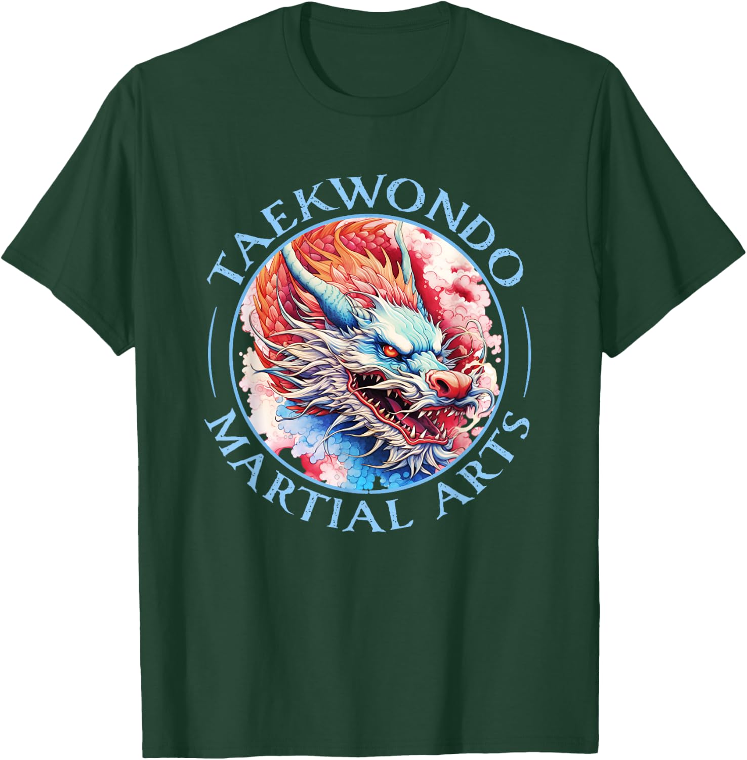 Taekwondo TKD Tae Kwon Do Dragon Art Martial Arts Graphic T-Shirt - T-Shirt | Forest