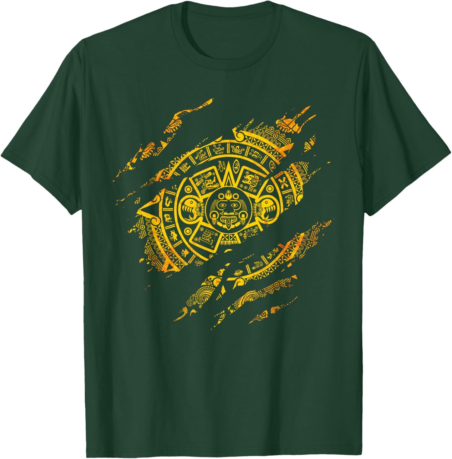 Aztec Mayas Aztec Calendar Mexico History T-Shirt - T-Shirt | Forest