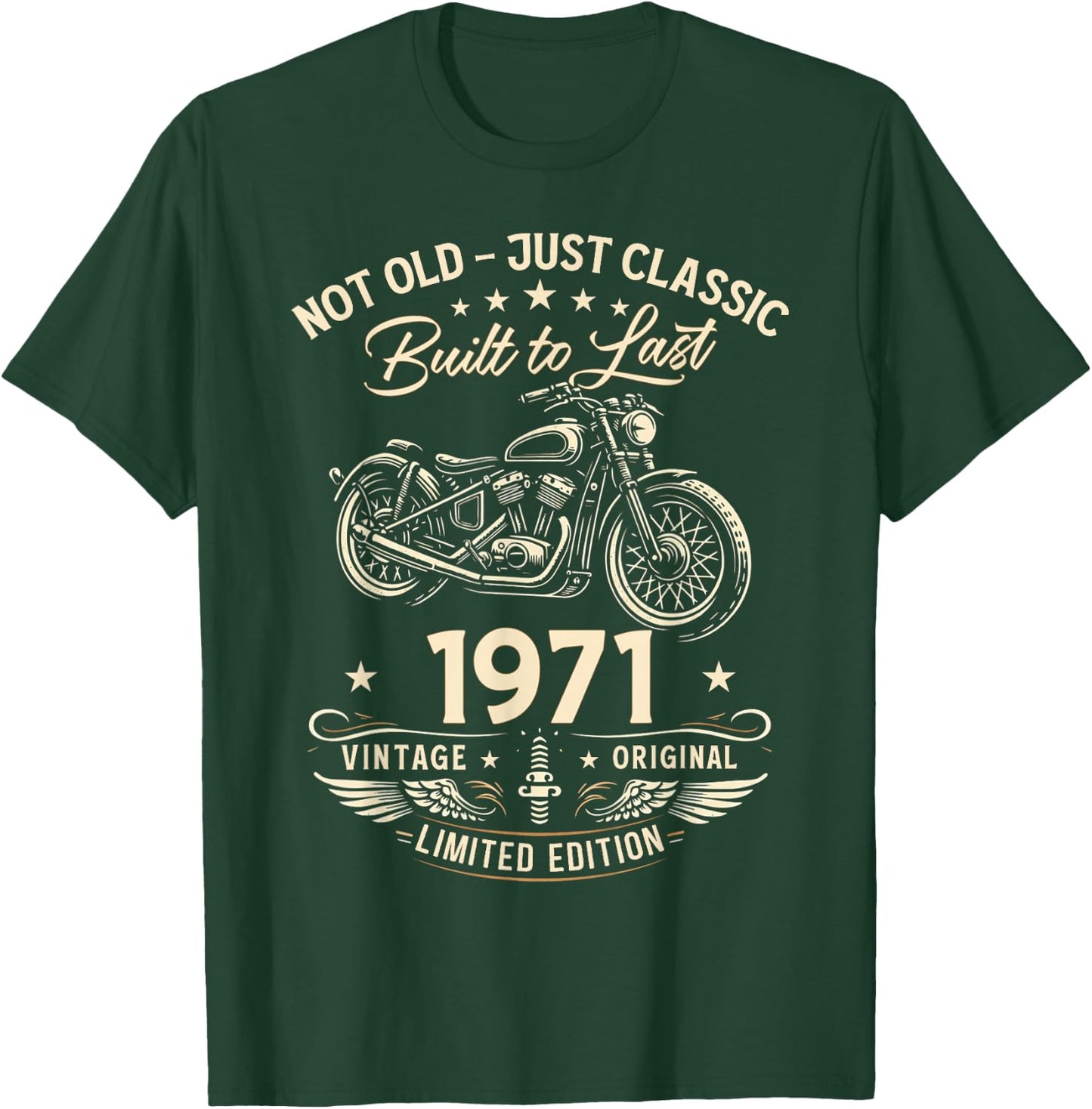 55. Geburtstag Mann Geschenk Motorrad Motorradfahrer 1971 T-Shirt - T-Shirt | Forest