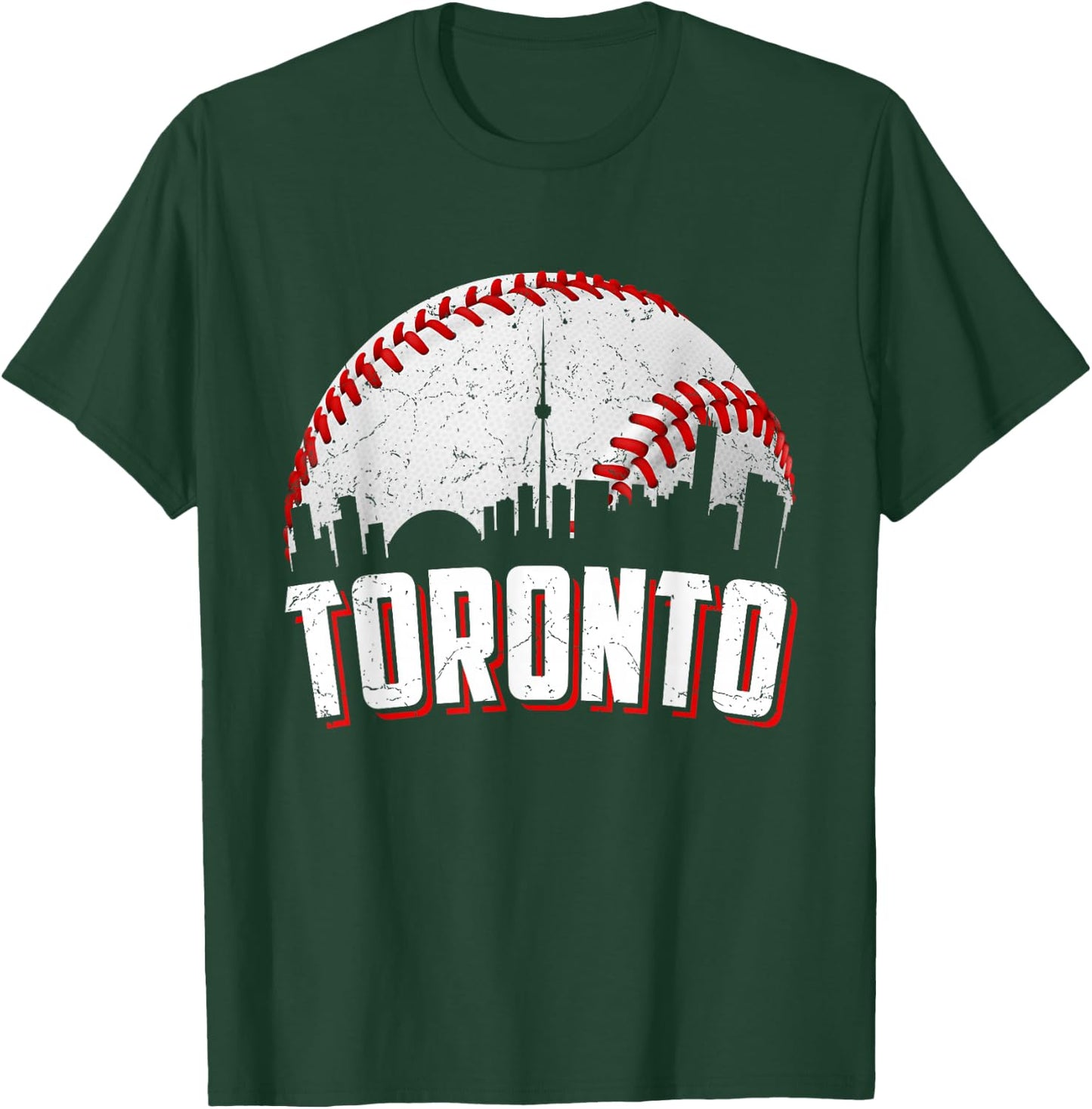 Vintage Baseball Graphic Toronto Women Kids T-Shirt - T-Shirt | Forest