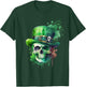Saint Patricks Day Skull Pirate Green Men's , black T-Shirt - T-Shirt | Forest
