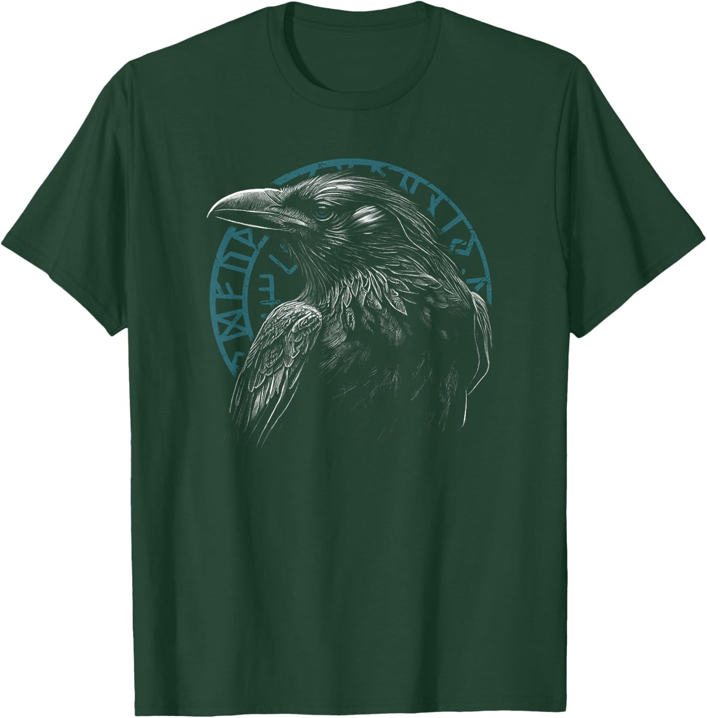 Nordic Mythology Black Raven Walhalla , black T-Shirt - T-Shirt | Forest