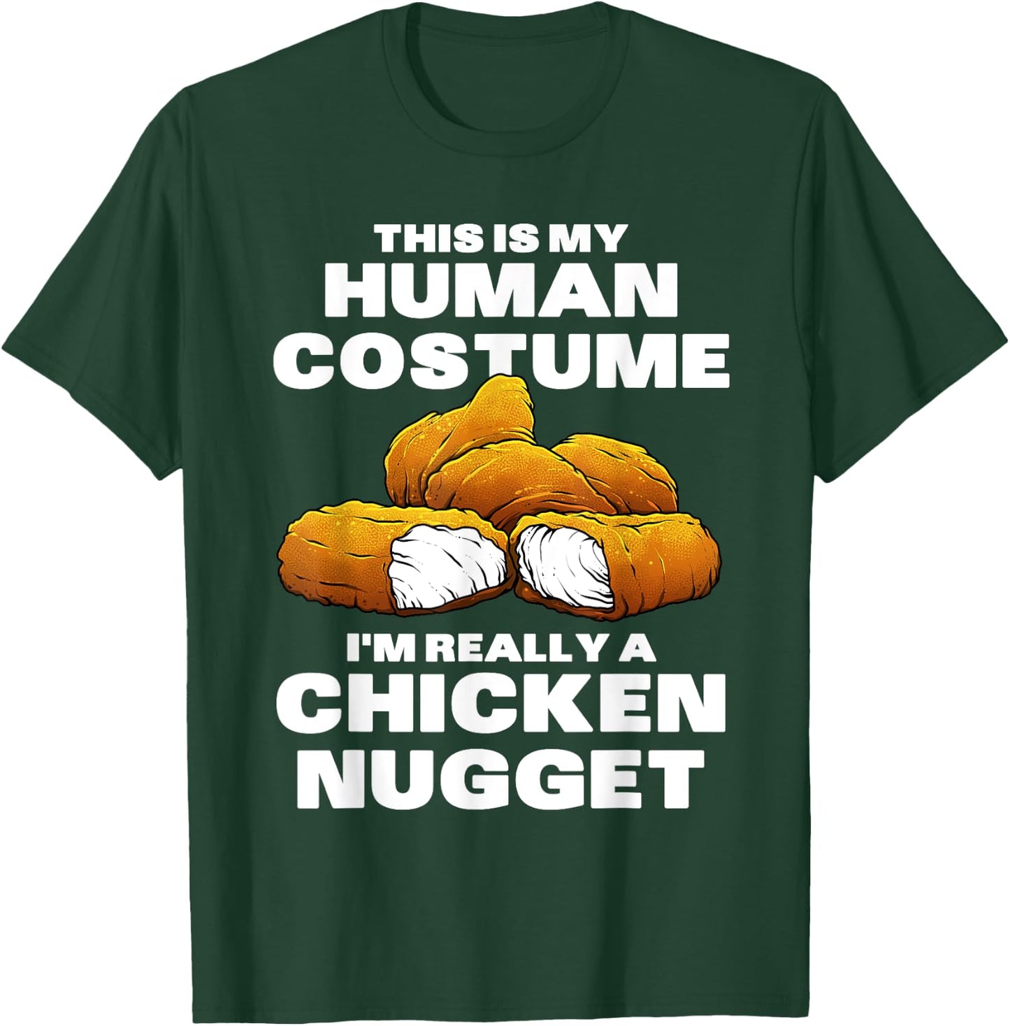 Funny Chicken Nugget Costume For Kids Fashion Nugget Foodie T-Shirt - T-Shirt | Forest