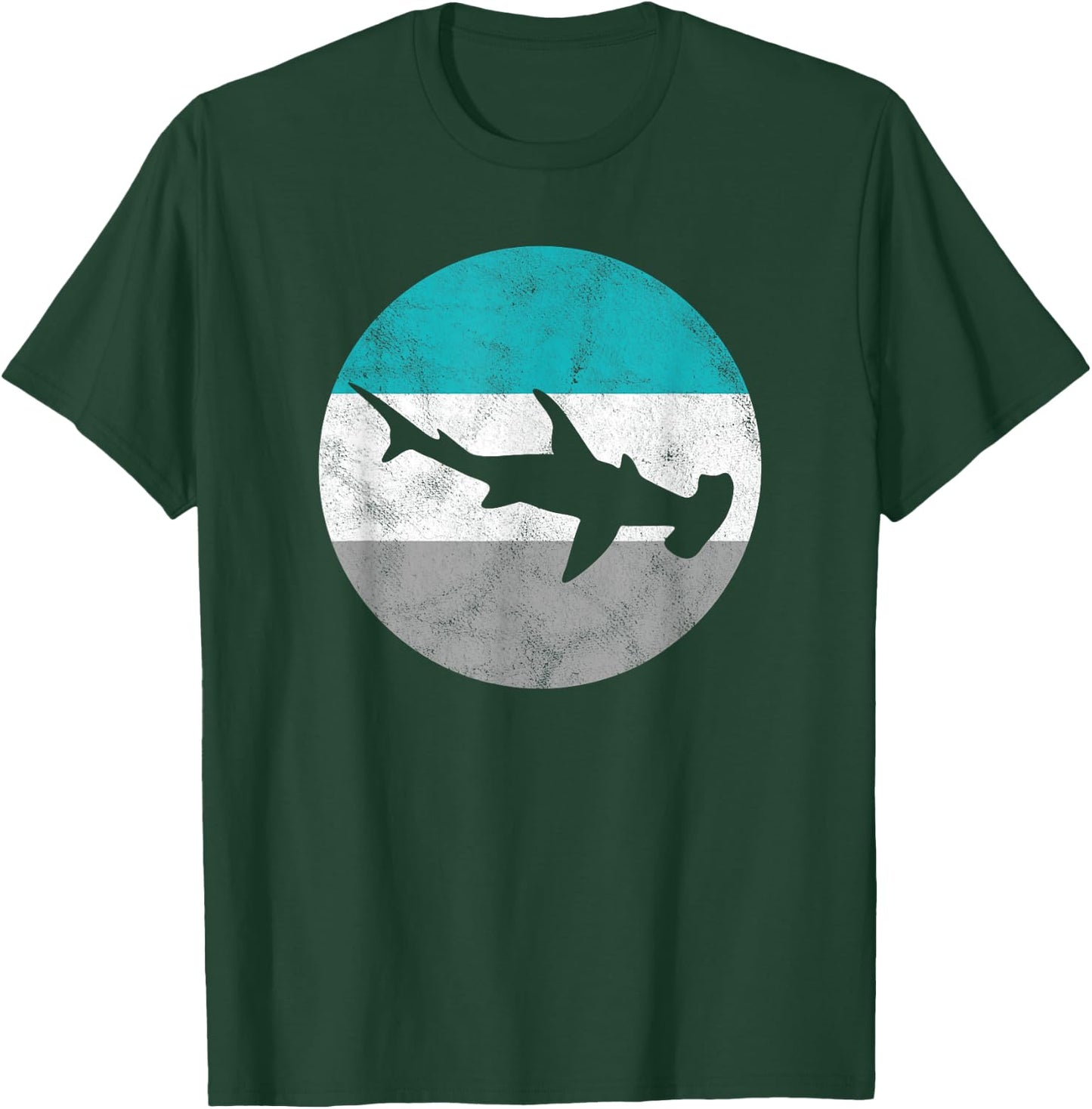 Hammerhead Shark Retro Gift Women Boys & Girls T-Shirt - T-Shirt | Forest