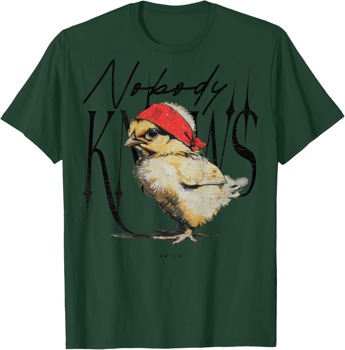 Hip Hop Vintage Hipster Y2K Edgy Urban Backprint Streetwear T-Shirt - T-Shirt | Forest