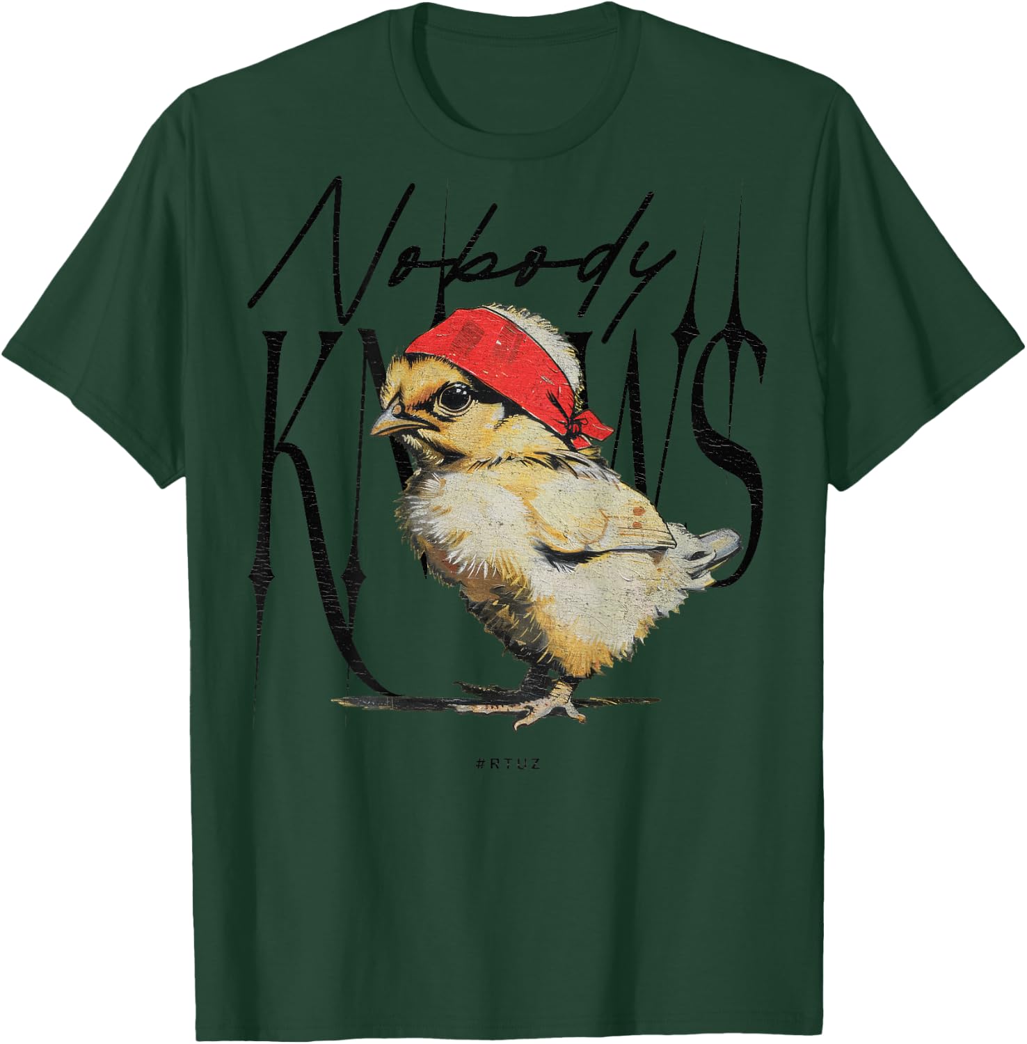 Hip Hop Vintage Hipster Y2K Edgy Urban Backprint Streetwear T-Shirt - T-Shirt | Forest