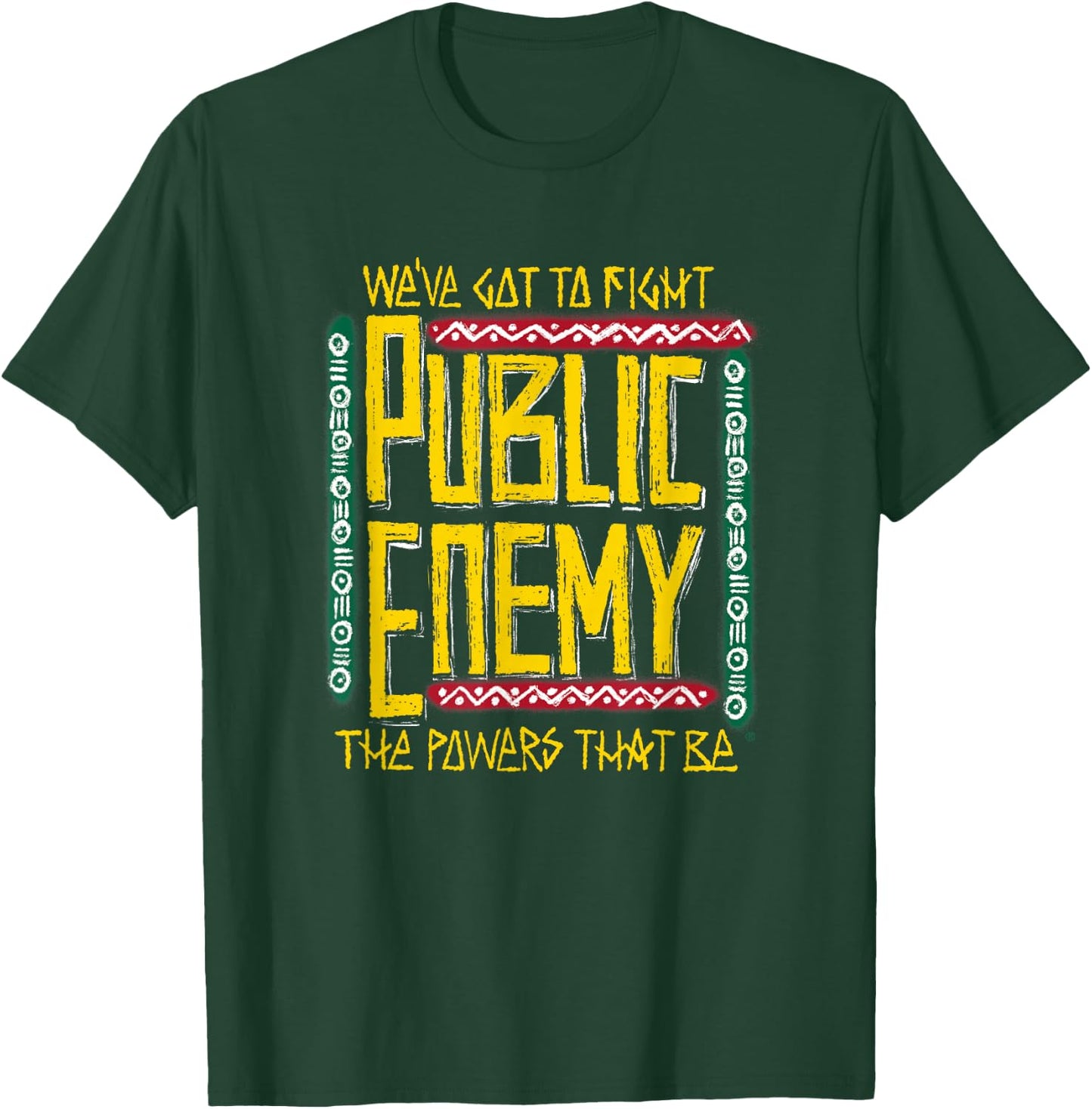 Public Enemy | Fight The Power | 1990s Vintage Legends , black T-Shirt - T-Shirt | Forest