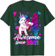 4 Year Old Unicorn Gifts For Girls 4th Birthday Girl Party T-Shirt - T-Shirt | Forest