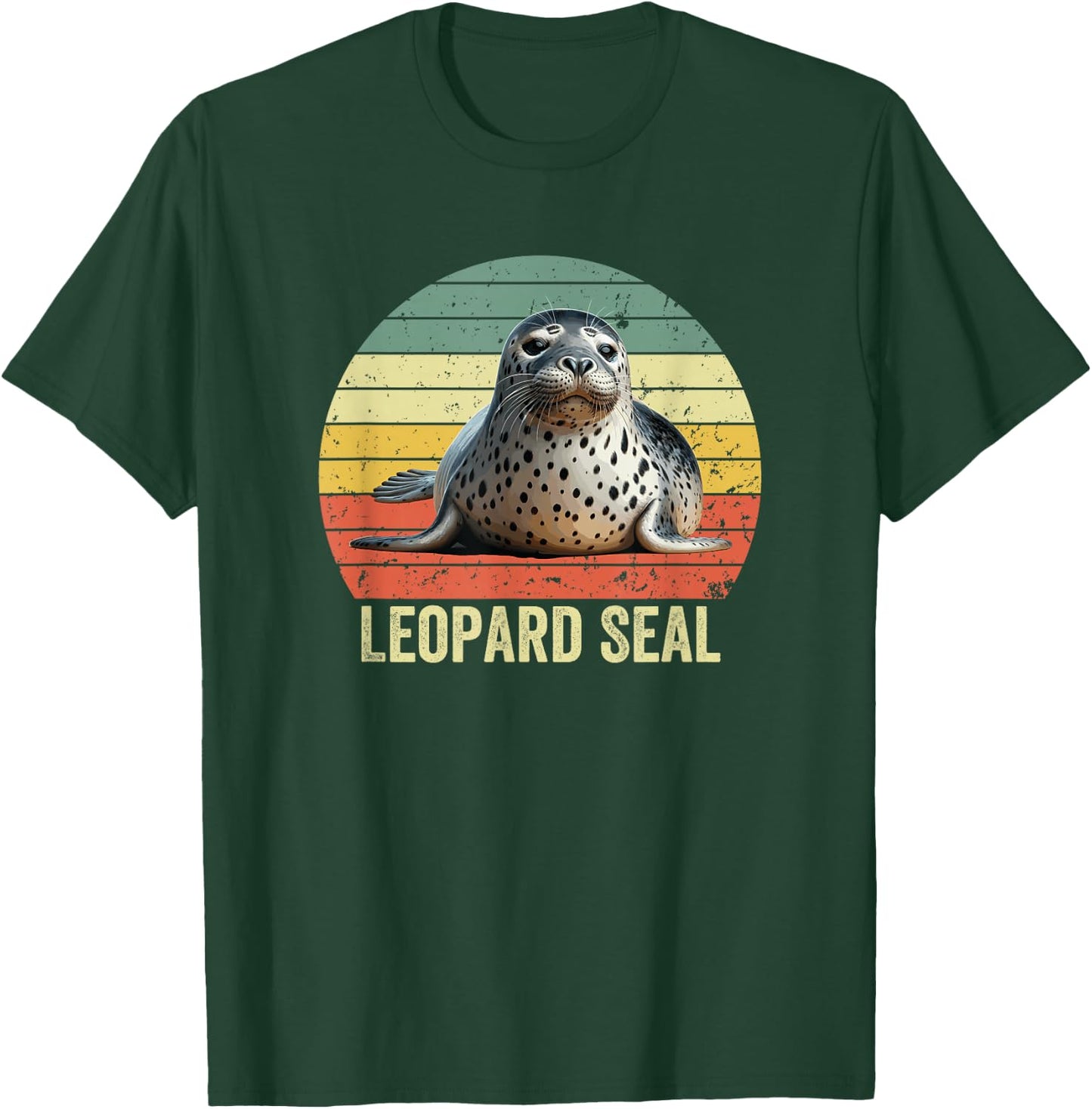 Leopard Seal on Vintage Sunset, Leopard Seal T-Shirt - T-Shirt | Forest