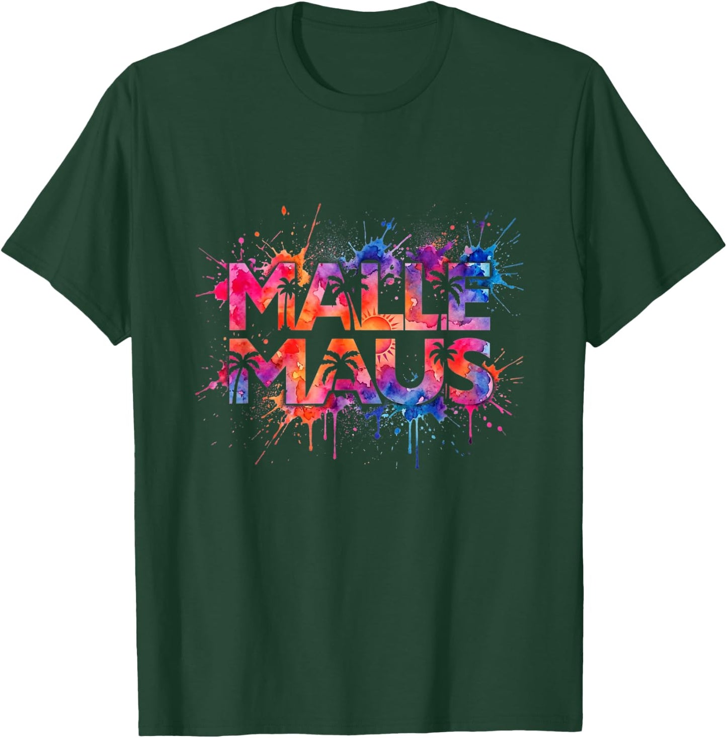 Malle Maus - Mallorca Party Outfit Junggesellinnenabschied T-Shirt - T-Shirt | Forest