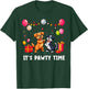 It's Pawty Time Dog's Birthday Party Funny Dog Holiday T-Shirt - T-Shirt | Forest