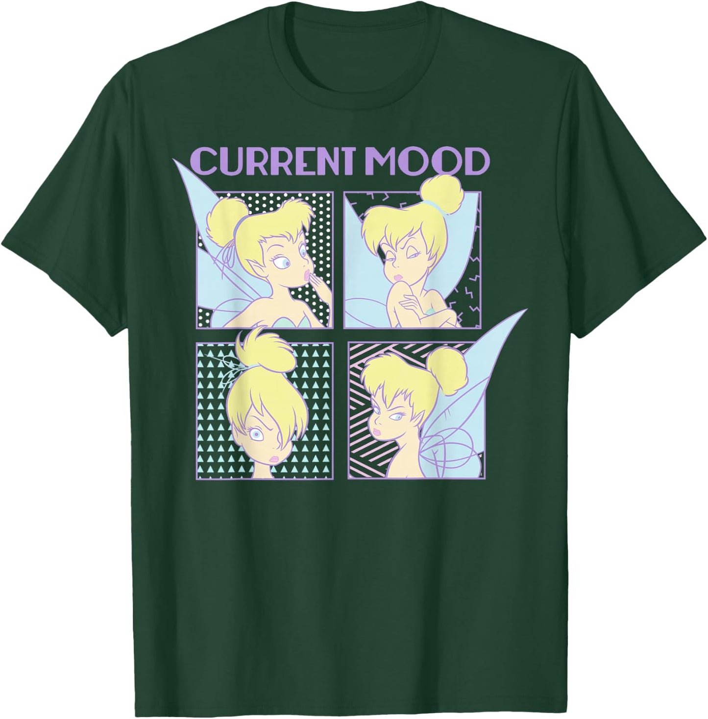 Disney Peter Pan Tinkerbell Current Mood Portrait Panels Small T-Shirt - T-Shirt | Forest