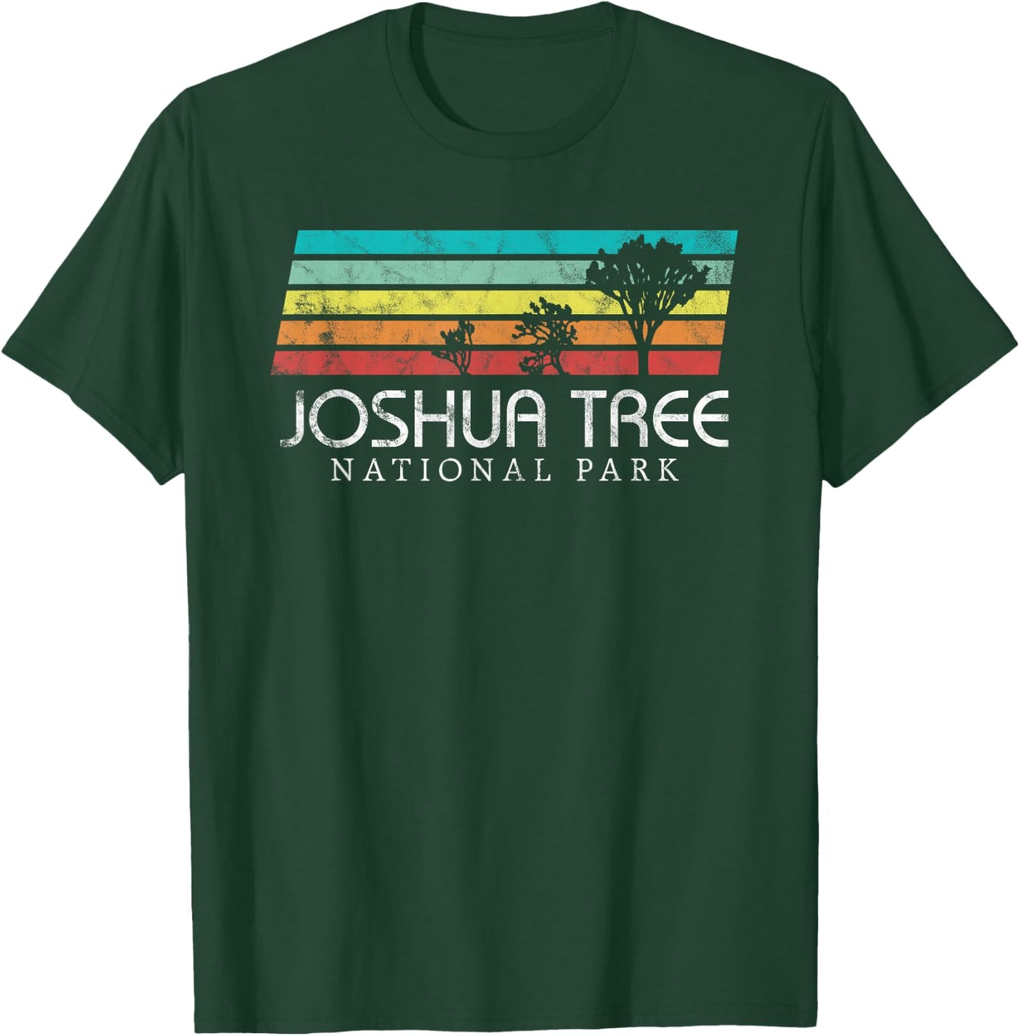 Joshua Tree California Vintage Retro Camping National Park T-Shirt - T-Shirt | Forest