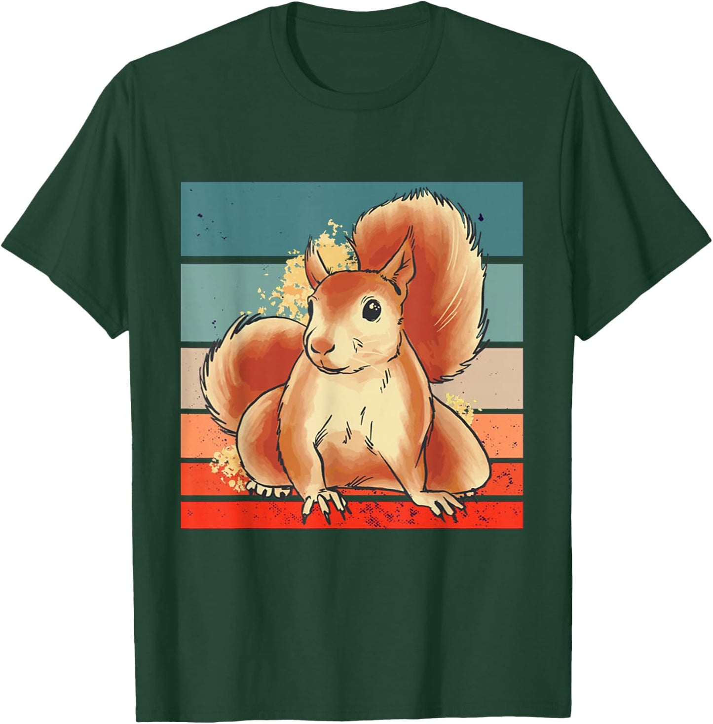 Cute watercolor Squirrel nature art animal lovers Art T-Shirt - T-Shirt | Forest