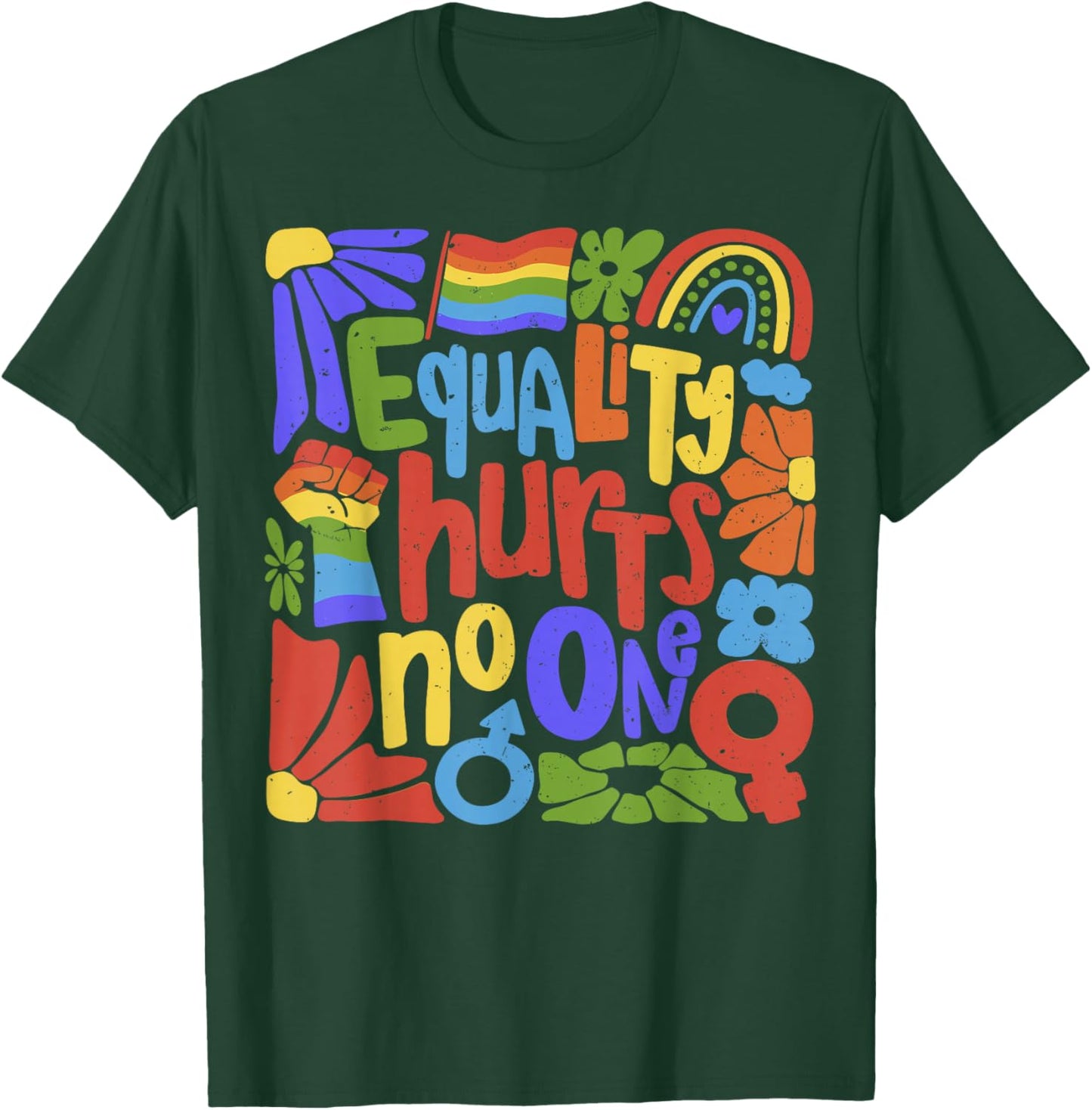 LGBT Equality Hurts No One Pride Human Rights Men Women Kids T-Shirt - T-Shirt | Forest