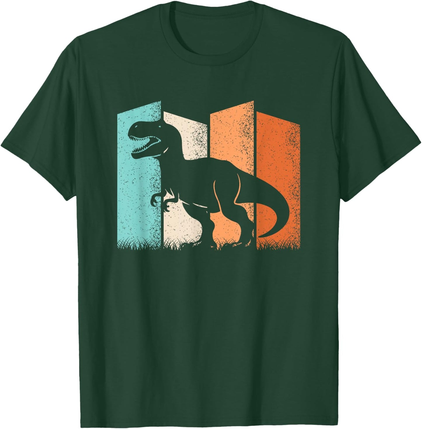 Retro T-Rex Vintage Dino Dinosaur Lover Men Boys Kids T-Shirt - T-Shirt | Forest