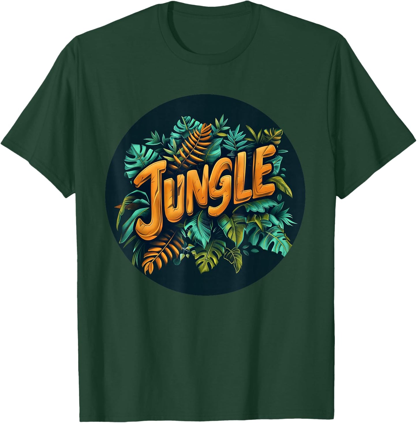 Wild jungle design for a stylish outfit , Black, S T-Shirt - T-Shirt | Forest