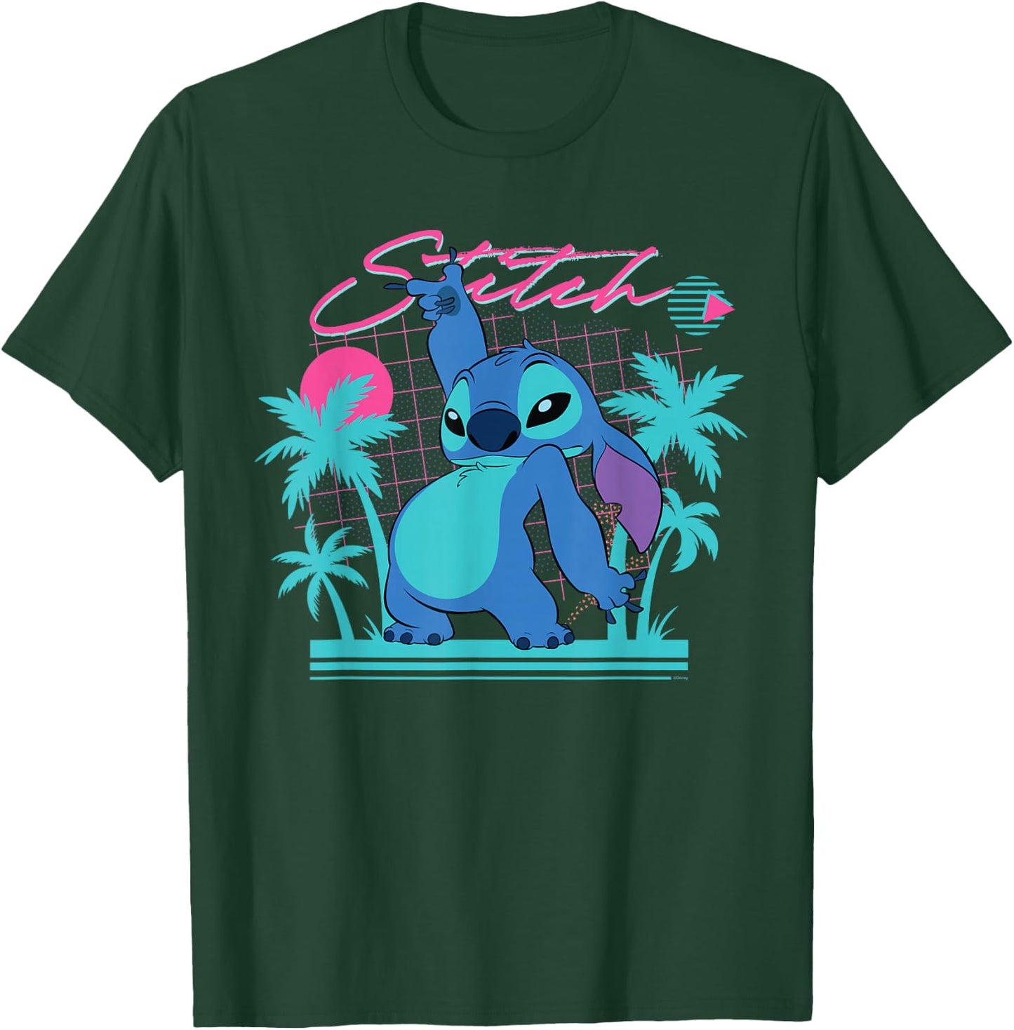 Disney Stitch Retro ’90s Couples Matching Valentine’s Stitch T-Shirt - T-Shirt | Forest