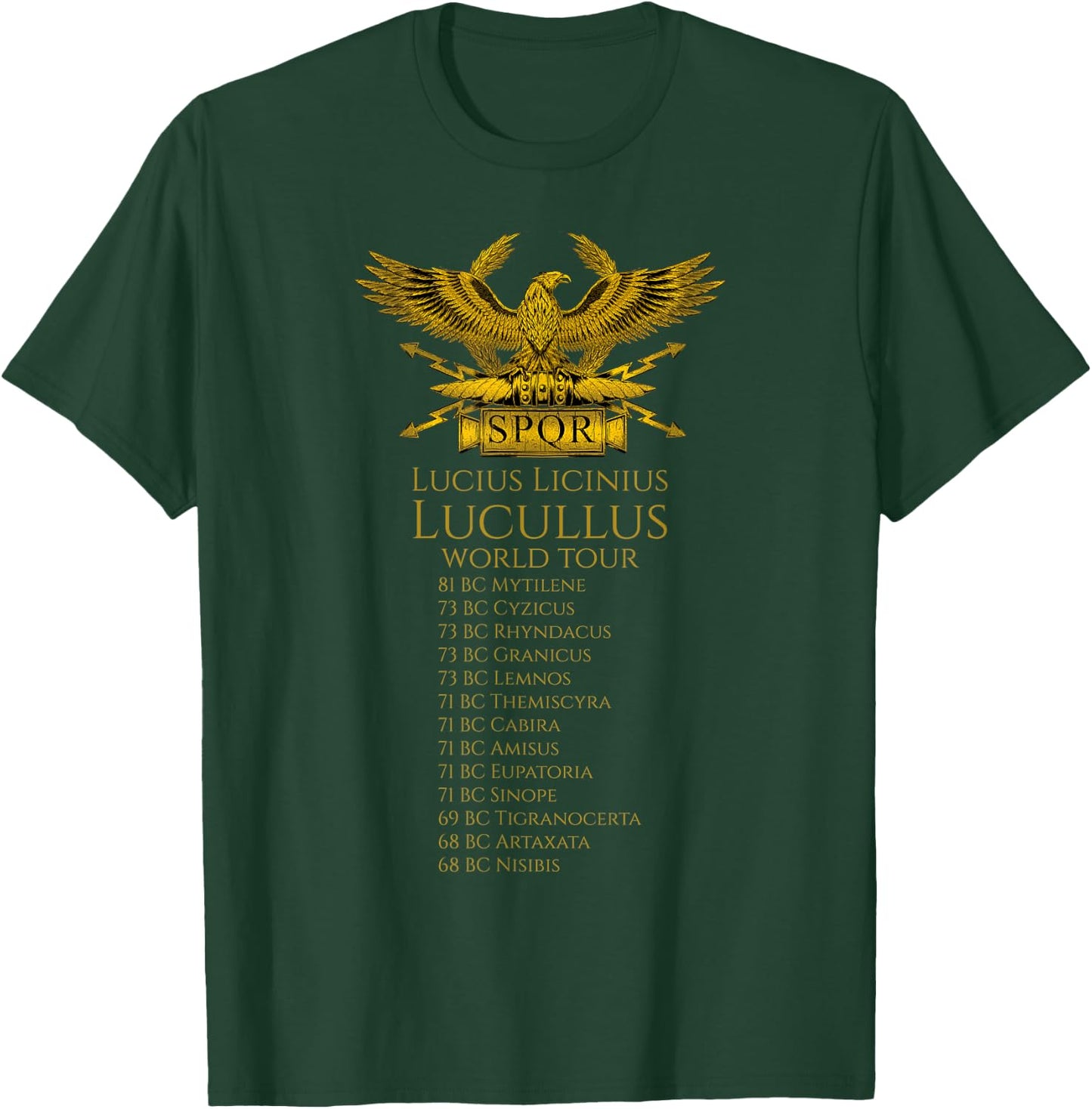 Ancient Rome History - Lucius Licinius Lucullus World Tour T-Shirt - T-Shirt | Forest