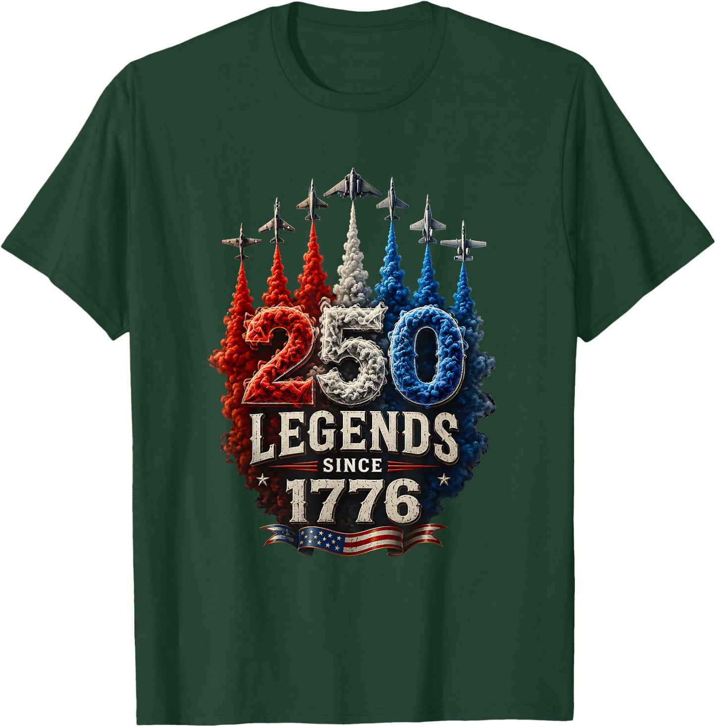 250th Anniversary USA Patriotic 250 Years American 4th July T-Shirt - T-Shirt | Forest